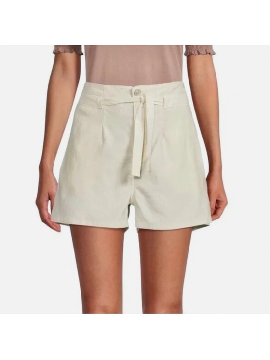 Hudson Jeans Pants - Hudson Paperbag Linen Shorts Women Sz 26 Ivory/Cream